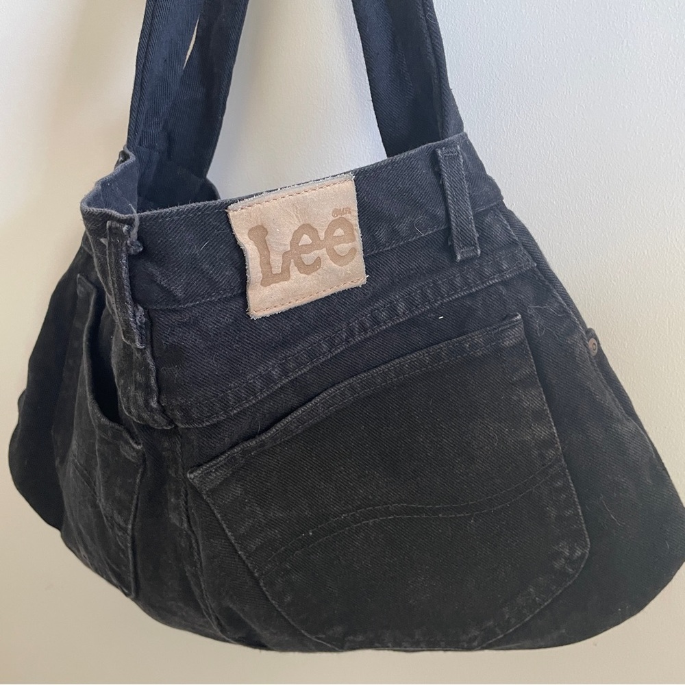 Handmade Vintage Lee Black Jeans Women's Bag
